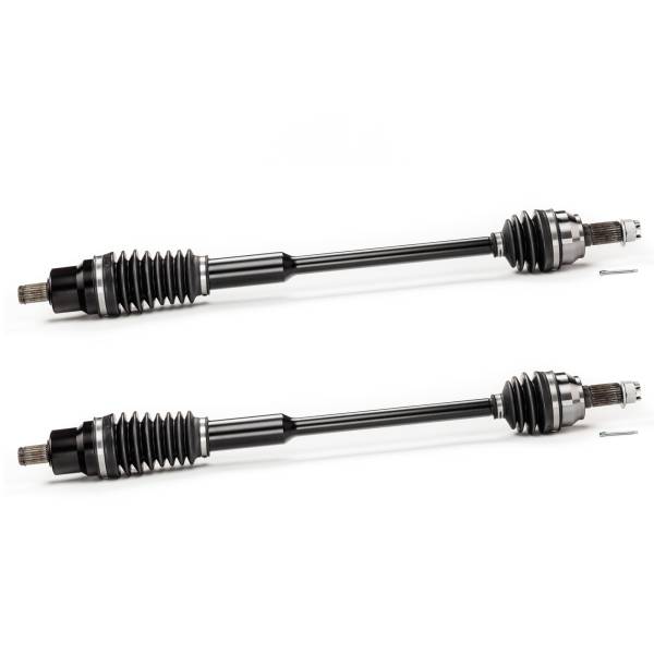 MONSTER AXLES - Monster XP Series Front CV Axles for Polaris RZR XP XP4 1000 2014-2015, Left & Right, Telescoping, Built Tough, 4340 Chromoly Steel, Direct Fit, Factory Length with 4" of Travel