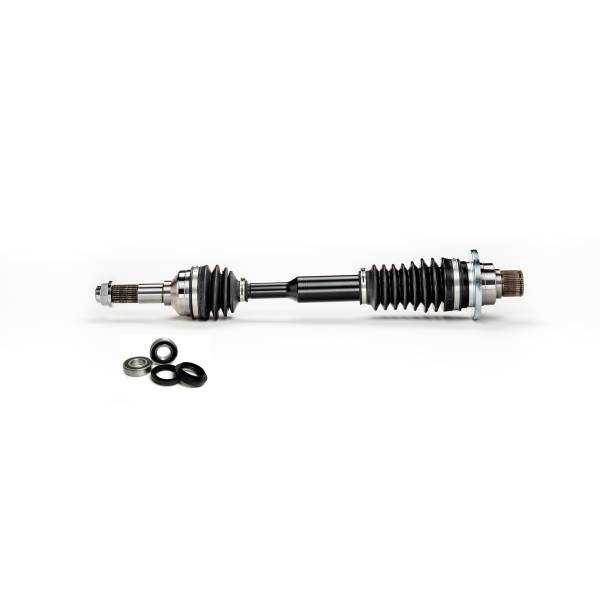 MONSTER AXLES - Monster XP Series Rear Left CV Axle & Brg Kit for Yamaha Rhino 450 660 700 2004-2013, Telescoping, Built Tough, 4340 Chromoly Steel, Direct Fit, Factory Length with 4" of Travel