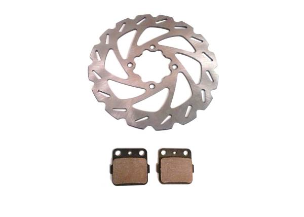 ATV Parts Connection - Performance Rear Brake Rotor with Pads for Yamaha 5FK-2582W-00-00, Optimal Braking, Quality Tested, Quiet Operation, Precision Balanced, Corrosion Resistant, ATVPC