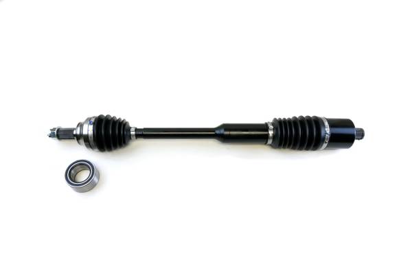 MONSTER AXLES - Monster XP Series Front CV Axle & Brg for Polaris 1333942, RZR XP XP4 Turbo & RZR RS1, Telescoping, Built Tough, 4340 Chromoly Steel, Direct Fit, Factory Length with 4" of Travel