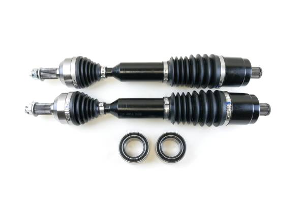 Monster Axles - Monster XP Series Rear CV Axles & Brgs for Polaris 1333949, Left & Right, RZR 900 50" 55" Trail 900, Telescoping, Built Tough, 4340 Chromoly Steel, Direct Fit, Factory Length with 4" of Travel