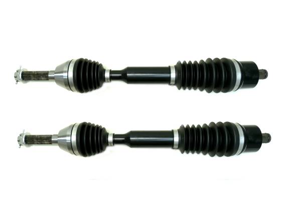 MONSTER AXLES - Monster XP Series Front CV Axles for Polaris 1333752, Left & Right, Sportsman 450 570, Telescoping, Built Tough, 4340 Chromoly Steel, Direct Fit, Factory Length with 4" of Travel