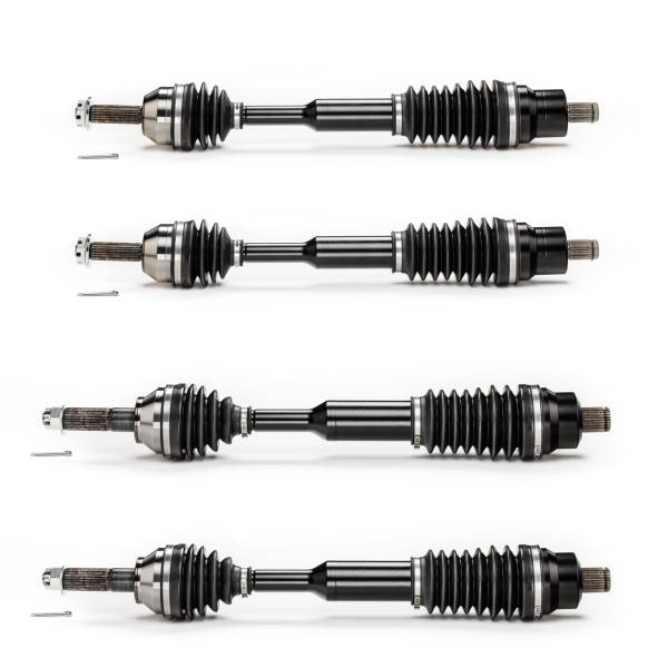 Monster Axles - Monster XP Series Full CV Axle Set for Polaris 1332690, 1332692, Front & Rear, Telescoping, Built Tough, 4340 Chromoly Steel, Direct Fit, Factory Length with 4" of Travel