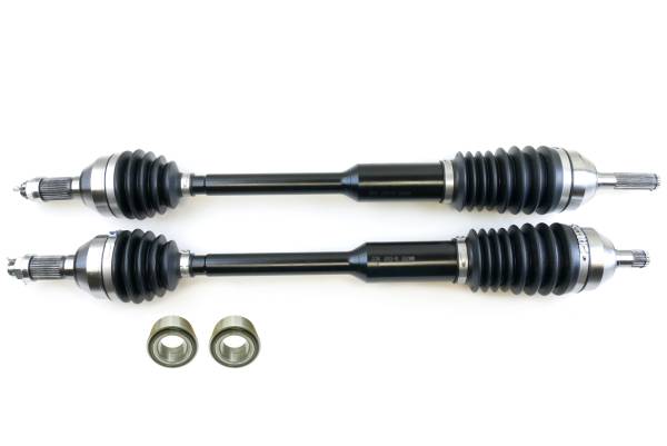 MONSTER AXLES - Monster XP Series Front CV Axles & Brgs for Can-Am 705401686, 705401687, Left & Right, Telescoping, 4340 Chromoly, Factory Length with 4" of Travel