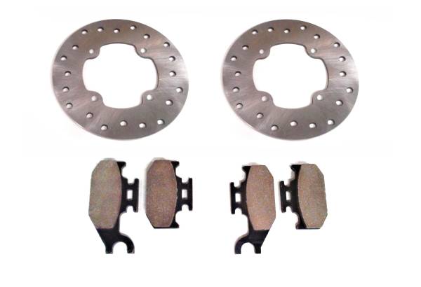 ATV Parts Connection - Performance Front Brake Rotors & Pads for Can-Am 705600271, Left & Right, Optimal Braking, Quality Tested, Quiet Operation, Precision Balanced, Corrosion Resistant, ATVPC