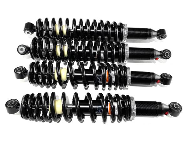 MONSTER AXLES - Monster Performance Full Shock Set for CFMOTO UFORCE 500 800 2014-2022, Front & Rear, Monotube, Responsive Handling, Optimal Damping, Quality Tested, Gas-charged, Anti-foam, Anti-shear, Adjustable
