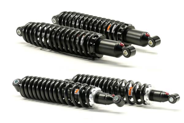 MONSTER AXLES - Monster Performance Full Shock Set for Yamaha Rhino 450 & 660 2005-2009, Front & Rear, Monotube, Responsive Handling, Optimal Damping, Quality Tested, Gas-charged, Anti-foam, Anti-shear, Adjustable
