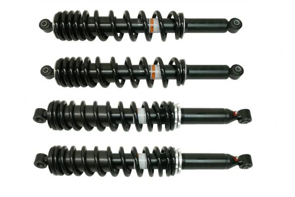 MONSTER AXLES - Monster Performance Full Shock Set for Honda Pioneer 700 & 700-4 2015-2022, Front & Rear, Monotube, Responsive Handling, Quality Tested, Gas-charged, Anti-foam, Anti-shear, Adjustable