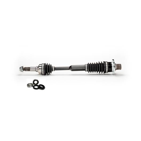 Monster Axles - Monster XP Series Rear Right CV Axle & Brg Kit for Yamaha Rhino 450 660 2004-2009, Telescoping, Built Tough, 4340 Chromoly Steel, Direct Fit, Factory Length with 4" of Travel