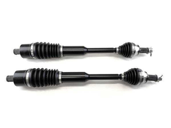 MONSTER AXLES - Monster XP Series Front CV Axles for Polaris 1334351, 1337122, Left & Right, Ranger 1000, XP 1000, Crew 1000, Telescoping, Built Tough, 4340 Chromoly Steel, Factory Length with 4" of Travel