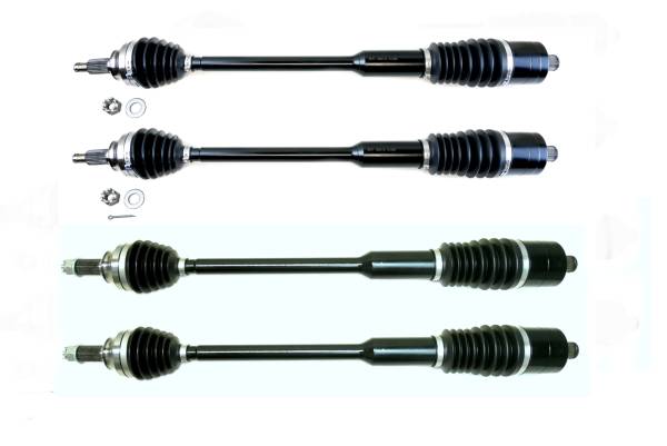 MONSTER AXLES - Monster XP Series Full CV Axle Set for Polaris RZR XP Turbo S & XP4 Turbo S 2018-2021, Front & Rear, Telescoping, Built Tough, 4340 Chromoly Steel, Direct Fit, Factory Length with 4" of Travel