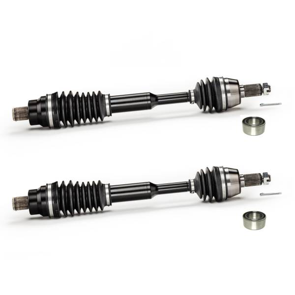 MONSTER AXLES - Monster XP Series Rear CV Axles & Brgs for Polaris 1332873, Left & Right, Sportsman & Scrambler 550 850 1000, Telescoping, Built Tough, 4340 Chromoly Steel, Factory Length with 4" of Travel