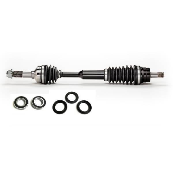 Monster Axles - Monster XP Series Front Left CV Axle & Brg Kit for Yamaha Rhino 450 & 660 2004-2009, Telescoping, Built Tough, 4340 Chromoly Steel, Direct Fit, Factory Length with 4" of Travel