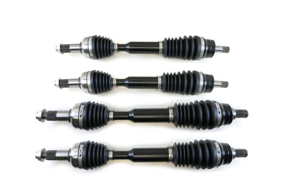 Monster Axles - Monster XP Series Full CV Axle Set for Yamaha Grizzly 700 2014-2015, Front & Rear, Telescoping, Built Tough, 4340 Chromoly Steel, Direct Fit, Factory Length with 4" of Travel