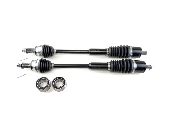 Monster Axles - Monster XP Series Front CV Axles & Brgs for Polaris 1333263, Left & Right, RZR S 900 1000, RZR 4 900, General 1000, Telescoping, Built Tough, 4340 Chromoly Steel, Factory Length with 4" of Travel