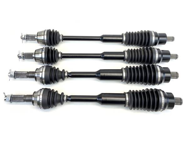 Monster Axles - Monster XP Series Full CV Axle Set for Polaris 1332637 1332947, Front & Rear, Built Tough, 4340 Chromoly Steel, Direct Fit, Telescoping, Factory Length with 4" of Travel