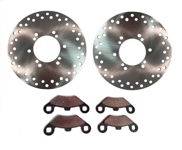 ATV Parts Connection - Performance Front Brake Rotors & Pads for Polaris 5242935, 5243676, Left & Right, Optimal Braking, Quality Tested, Quiet Operation, Precision Balanced, Corrosion Resistant, ATVPC