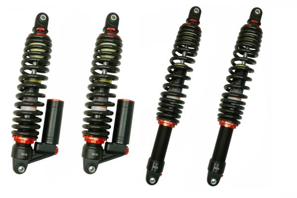 Monster Axles - Monster Performance Full Shock Set for CFMOTO 5BWA-050500-10000, 5BWA-060500-10001, Front & Rear, ZFORCE 500 800, Monotube, Quality Tested, Gas-charged, Anti-foam, Anti-shear, Adjustable