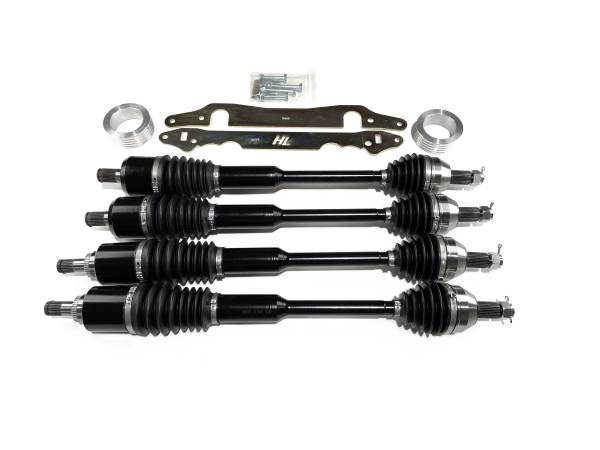 Monster Axles - Monster Full CV Axle Set with High Lifter 2.5" Lift Kit for Honda Talon 1000R 2019-2021, Front & Rear, Telescoping, 4340 Chromoly, Dominate Trails