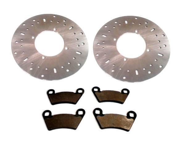 ATV Parts Connection - Performance Front Brake Rotors & Pads for Polaris 2202413, 5244314, Left & Right, Optimal Braking, Quality Tested, Quiet Operation, Precision Balanced, Corrosion Resistant, ATVPC