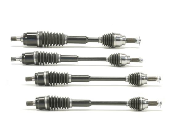 MONSTER AXLES - Monster XP Series Full CV Axle Set for Honda Pioneer 700 & 700-4 2014-2022, Front & Rear, Telescoping, Built Tough, 4340 Chromoly Steel, Direct Fit, Factory Length with 4" of Travel