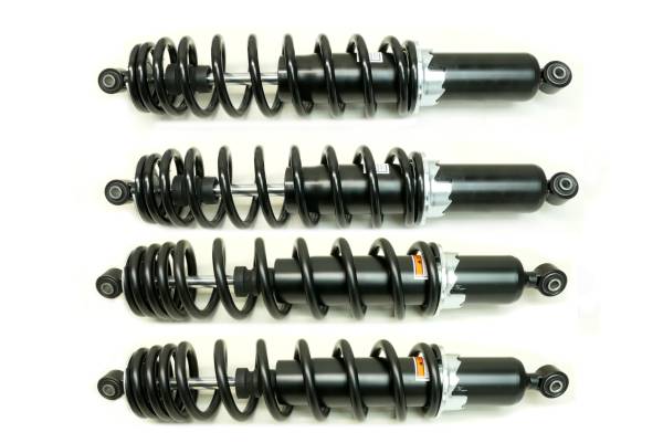 MONSTER AXLES - Monster Performance Full Shock Set for Can-Am 706200782, 706000615, Front & Rear, Responsive Handling, Optimal Damping, Quality Tested, Gas-charged, Anti-foam, Anti-shear, Adjustable