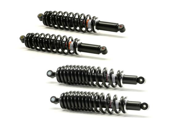 MONSTER AXLES - Monster Performance Full Shock Set for Yamaha 1XD-F3390-01-00, 1XD-F2200-00-00, Front & Rear, Viking 700, Responsive Handling, Quality Tested, Gas-charged, Anti-foam, Anti-shear, Adjustable