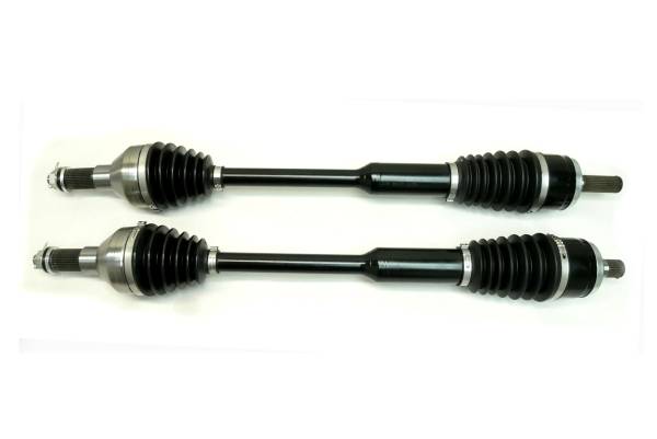 MONSTER AXLES - Monster XP Series Front CV Axles for Kawasaki 59266-0733, 59266-0732, Left & Right, Telescoping, Built Tough, 4340 Chromoly Steel, Direct Fit, Factory Length with 4" of Travel