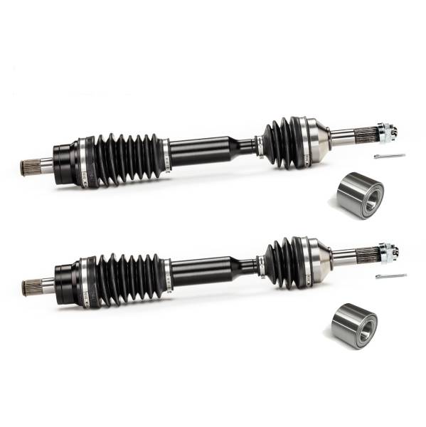 MONSTER AXLES - Monster XP Series Rear CV Axles & Brgs for Kawasaki  59266-0002, 59266-0023, Left & Right, Telescoping, Built Tough, 4340 Chromoly Steel, Direct Fit, Factory Length with 4" of Travel