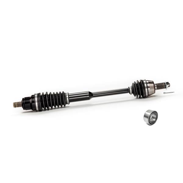 MONSTER AXLES - Monster XP Series Front CV Axle & Brg for Polaris 1332856, Left or Right, Ranger 500 700 800, Telescoping, Built Tough, 4340 Chromoly Steel, Direct Fit, Factory Length with 4" of Travel