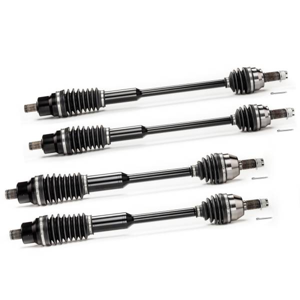 Monster Axles - Monster XP Series Full CV Axle Set for Polaris RZR XP XP4 1000 2014-2015, Front & Rear, Telescoping, Built Tough, 4340 Chromoly Steel, Direct Fit, Factory Length with 4" of Travel