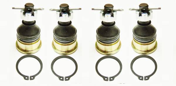 ATV Parts Connection - Precision Full Ball Joint Set for Yamaha Kodiak 450 700 & Grizzly 550 700, Upper & Lower, Set of 4, Exact Fit, Corrosion Resistant, Low-Friction, Pre-Greased, ATVPC