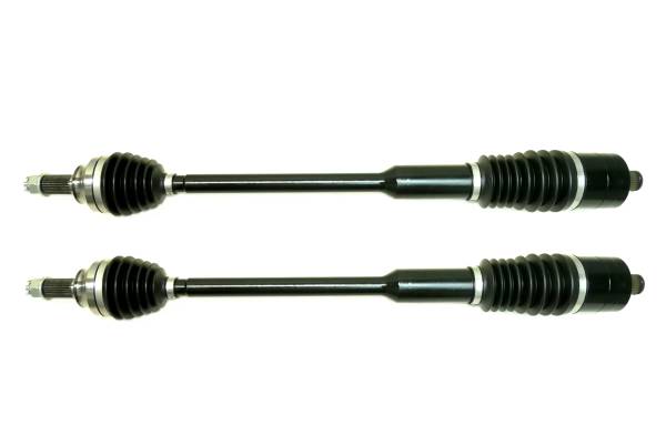 MONSTER AXLES - Monster XP Series Front CV Axles for Polaris 1334059, 2207752, Left & Right, RZR XP XP4 Turbo S, Telescoping, Built Tough, 4340 Chromoly Steel, Direct Fit, Factory Length with 4" of Travel