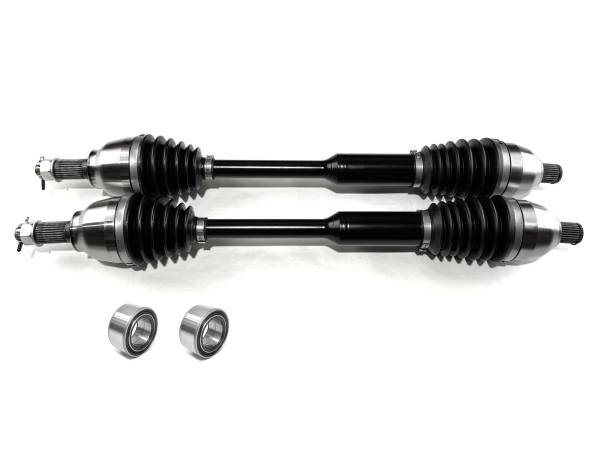 MONSTER AXLES - Monster XP Series Rear CV Axles & Brgs for Polaris 1336922 Left & Right RZR PRO XP XP4 Telescoping Built Tough 4340 Chromoly Steel Direct Fit Factory Length with 4" of Travel