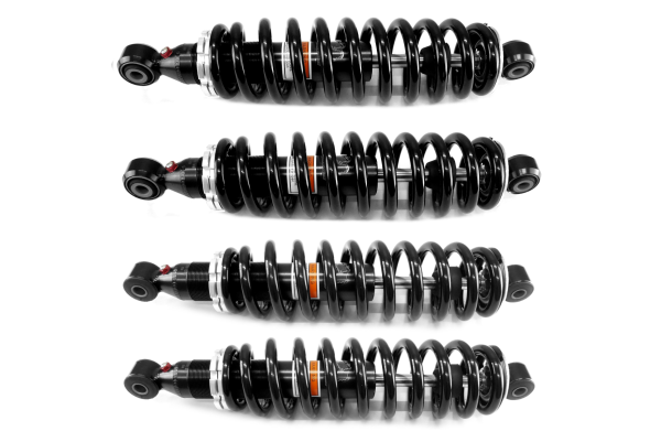 MONSTER AXLES - Monster Full Shock Set for John Deere AM142425 AM142426 Front & Rear Gator 625 825 855 Monotube Responsive Handling Quality Tested Gas-charged Anti-foam Anti-shear Adjustable