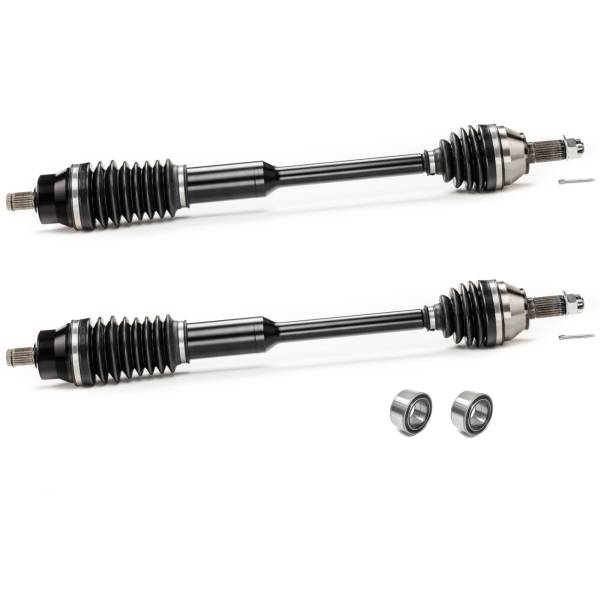 Monster Axles - Monster XP Series Front CV Axles & Brgs for Polaris 1332825 Left & Right RZR 900 XP XP4 900 Telescoping Built Tough 4340 Chromoly Steel Direct Fit Factory Length with 4" of Travel
