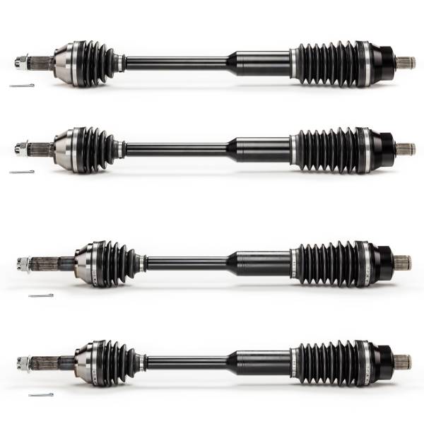 MONSTER AXLES - Monster XP Series Full CV Axle Set for Polaris 1332825 1332960 Front & Rear Telescoping Built Tough 4340 Chromoly Steel Direct Fit Factory Length with 4" of Travel