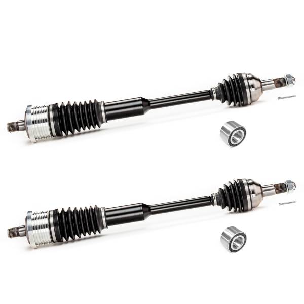 MONSTER AXLES - Monster XP Series Rear CV Axles & Brgs for Can-Am 705502356 Left & Right Telescoping Built Tough 4340 Chromoly Steel Direct Fit Factory Length with 4" of Travel