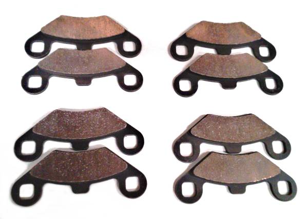 Monster Axles - Monster Performance Full Brake Pad Set for Polaris 2202412 Sportsman & ATP Front & Rear Quiet Braking Low-Dust All-Weather Quality Tested