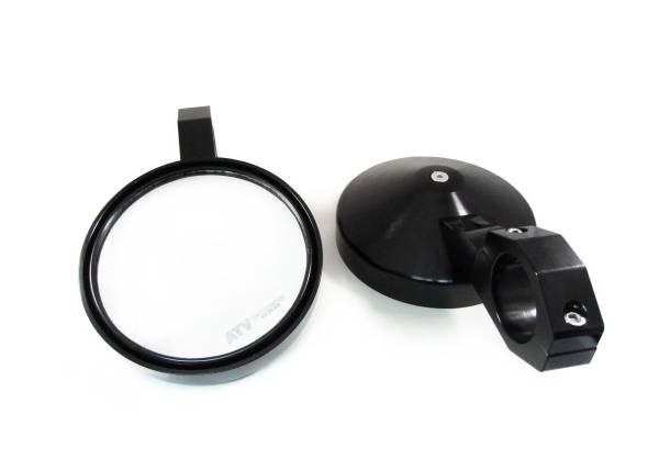 ATV Parts Connection - 5" Side View Mirrors for 1.75" Roll Cage Bar CNC Machined Aluminum Corrosion Resistant Long-Lasting Quality Tested ATVPC