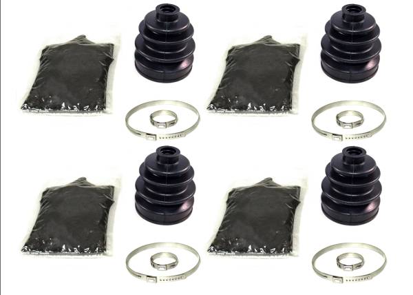 ATV Parts Connection - CV Boot Kits for Kawasaki Brute Force 650i 2009-2013 & 750i 2008-2022 Outer Set of 4 Optimal Flexibility Quality Grease All Weather Neoprene Complete Kit ATVPC