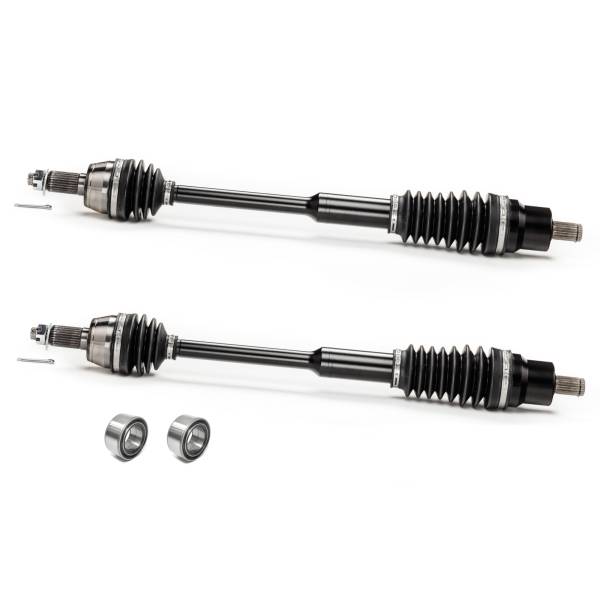 MONSTER AXLES - Monster XP Series Front CV Axles & Brgs for Polaris 1332637 Left & Right Telescoping Built Tough 4340 Chromoly Steel Direct Fit Factory Length with 4" of Travel