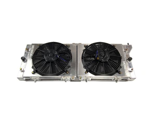 MONSTER AXLES - Monster Performance Radiator & Blower Fans for Yamaha B5H-E2460-02-00 B5H-E2460-05-00 All Weather Corrosion Resistant Quiet Operation Lightweight 3003 Aluminum Alloy