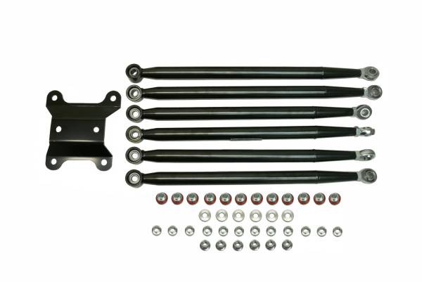Monster Axles - Monster Performance Rear Radius Rod Set for Can-Am 64" Maverick X3 2017-2023 STD XDS DS Precision Machined Steel Improve Stability Reduce Flex Set of 6 Black