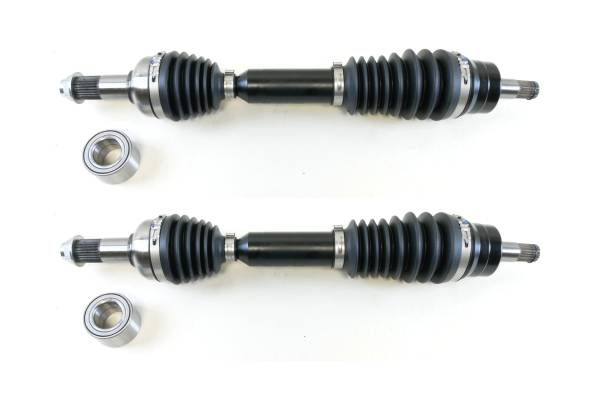 Monster Axles - Monster XP Series Front CV Axles & Brgs for Yamaha 28P-2510J-02-00 Left & Right Telescoping Built Tough 4340 Chromoly Steel Direct Fit Factory Length with 4" of Travel