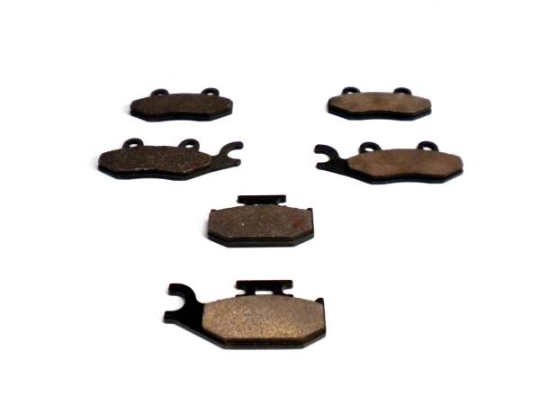 MONSTER AXLES - Monster Performance Full Brake Pad Set for Yamaha Rhino 450 660 2004-2009 & Raptor 700 2007-2012 Front & Rear Quiet Braking Low-Dust All-Weather Quality Tested