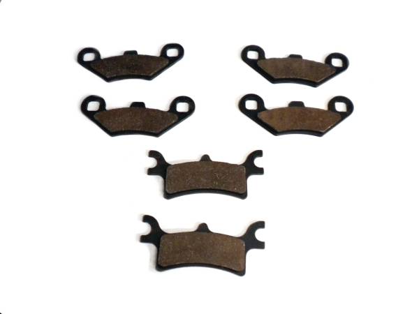 Monster Axles - Monster Performance Full Brake Pad Set for Polaris Magnum & Sportsman 2201398 2202412 2202414 Front & Rear Quiet Braking Low-Dust All-Weather Quality Tested