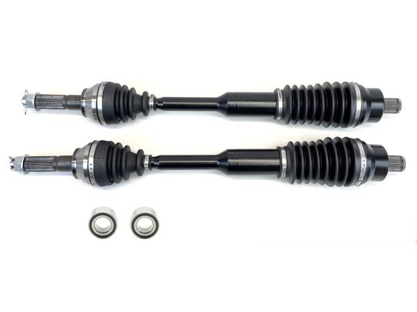 MONSTER AXLES - Monster XP Series Rear CV Axles & Brgs for Polaris 1332947 Left & Right Telescoping Built Tough 4340 Chromoly Steel Direct Fit Factory Length with 4" of Travel