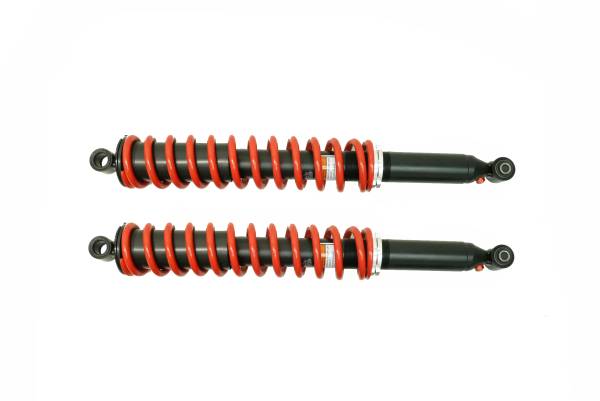 MONSTER AXLES - Monster Performance Rear Shocks for Honda Rincon 650 2003-2005 Left & Right Monotube Red Responsive Handling Optimal Damping Quality Tested Gas-charged Anti-foam Anti-shear Adjustable
