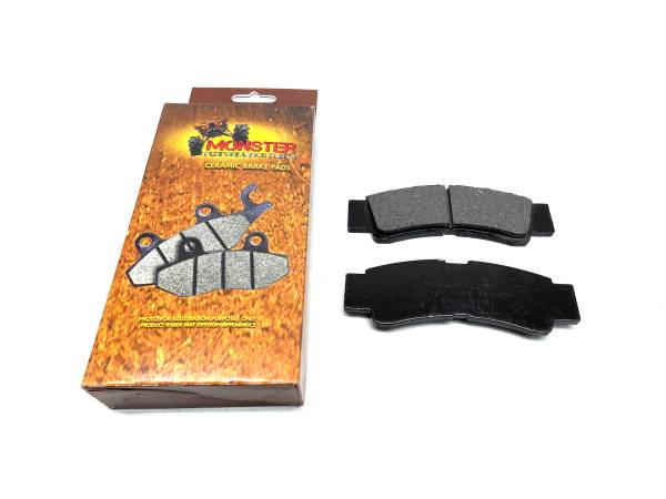 MONSTER AXLES - Monster Performance Front Brake Pads for Kawasaki 43082-0196 Left or Right Ceramic Quiet Braking Low-Dust All-Weather Quality Tested